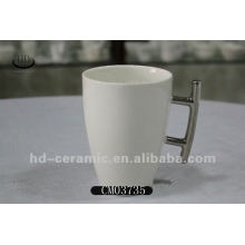 Silberne Überzug Griff hohe Porzellan-Kaffeetasse